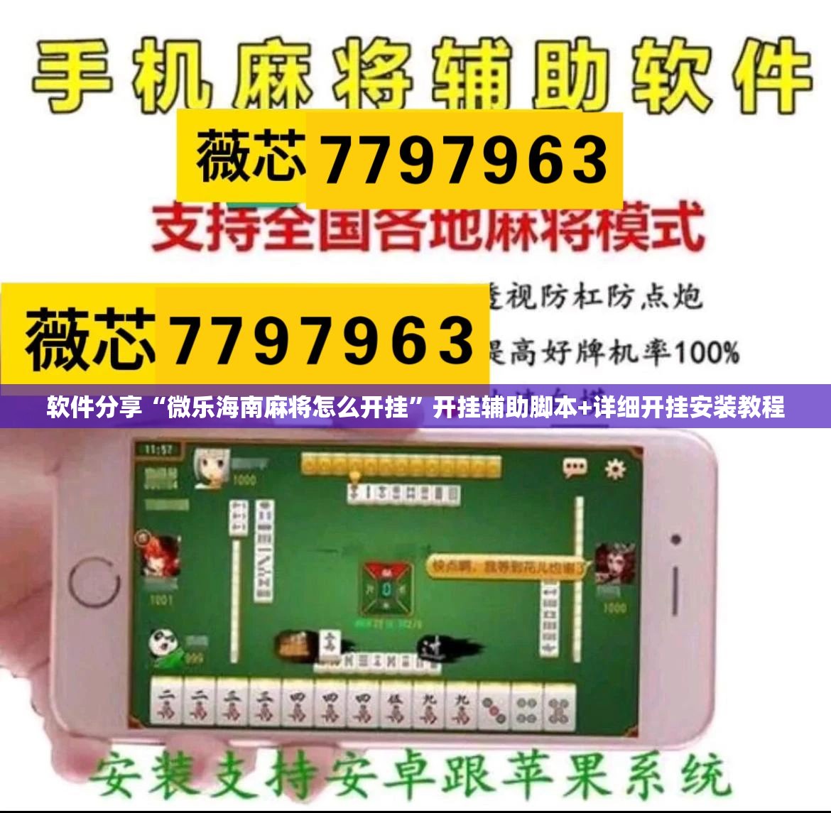 软件分享“微乐海南麻将怎么开挂”开挂辅助脚本+详细开挂安装教程