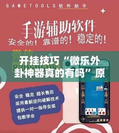 开挂技巧“微乐外卦神器真的有吗”原来可以开挂