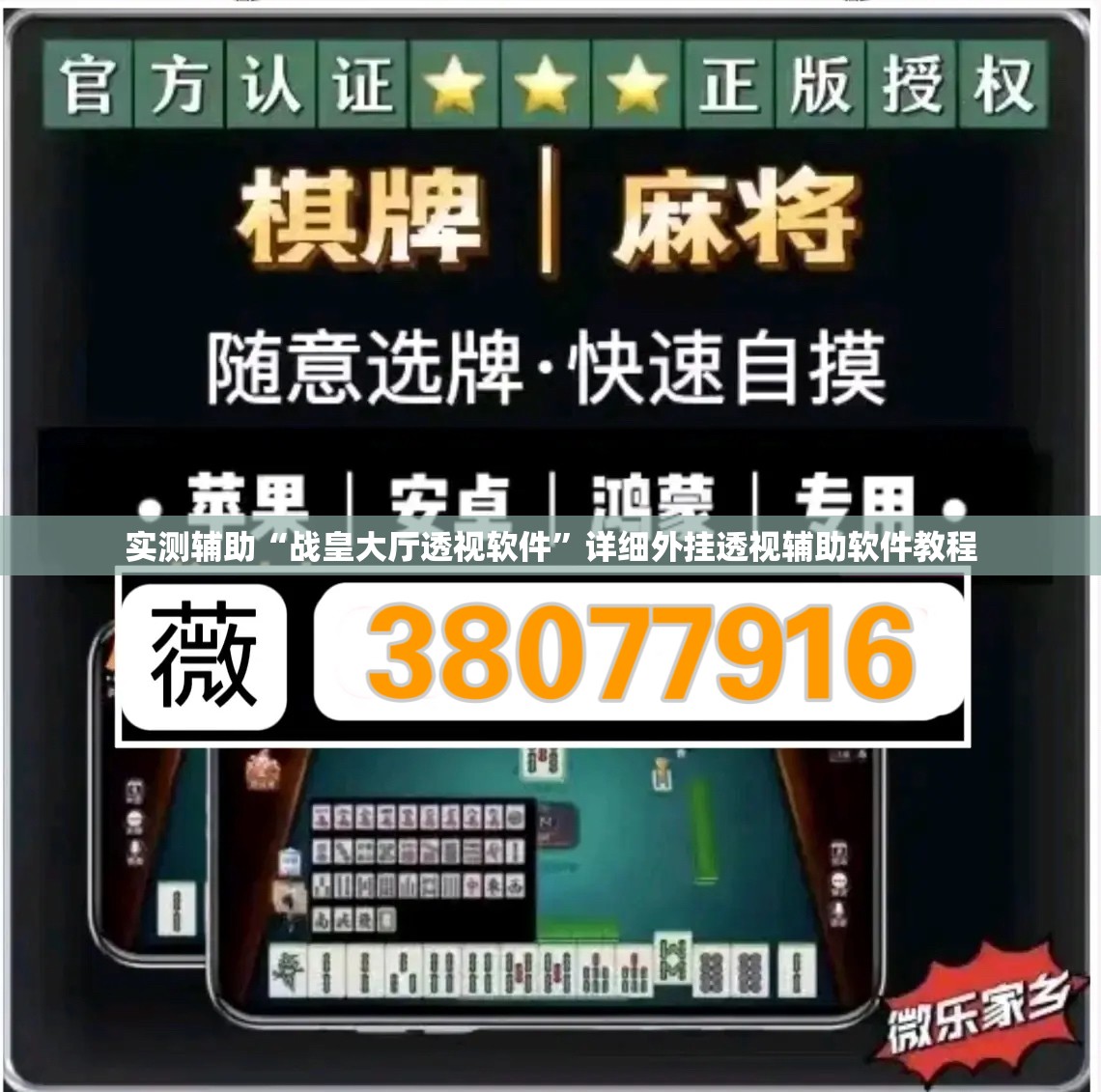 实测辅助“战皇大厅透视软件	”详细外挂透视辅助软件教程