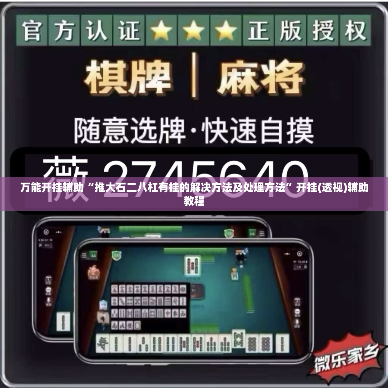 万能开挂辅助“推大石二八杠有挂的解决方法及处理方法”开挂(透视)辅助教程