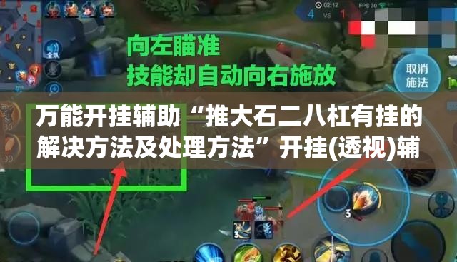 万能开挂辅助“推大石二八杠有挂的解决方法及处理方法”开挂(透视)辅助教程