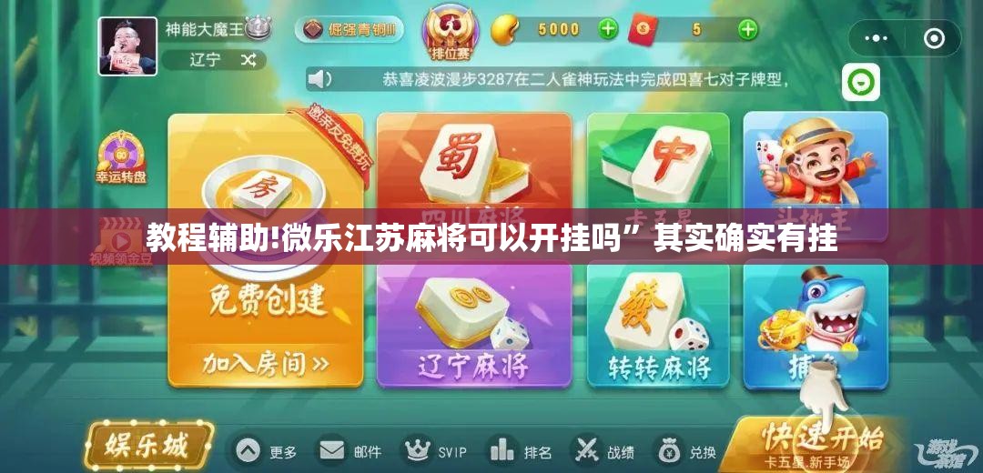 教程辅助!微乐江苏麻将可以开挂吗	”其实确实有挂