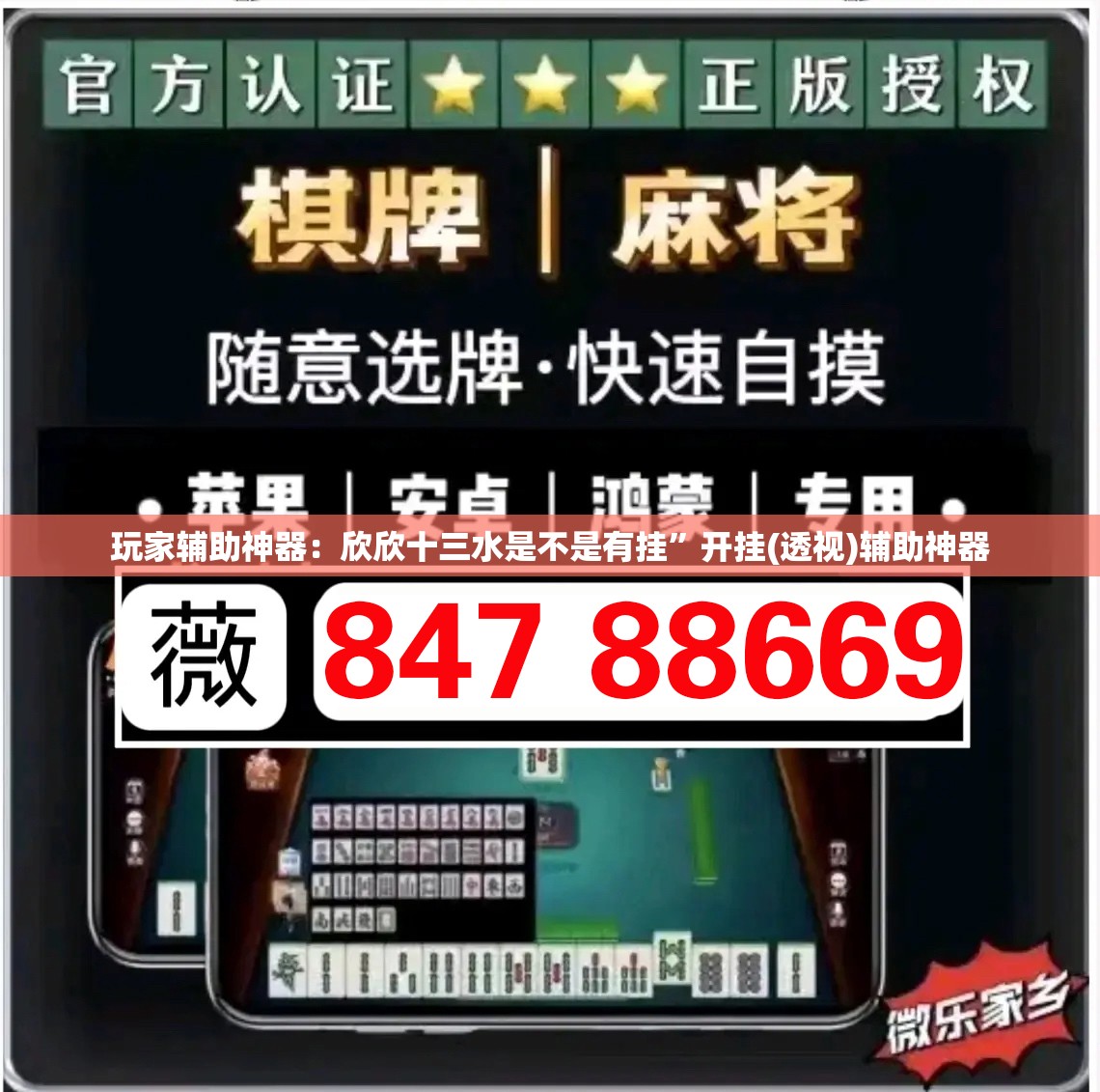 玩家辅助神器：欣欣十三水是不是有挂	”开挂(透视)辅助神器