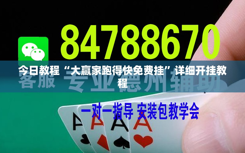 今日教程“大赢家跑得快免费挂”详细开挂教程