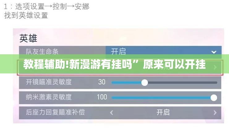 教程辅助!新漫游有挂吗”原来可以开挂