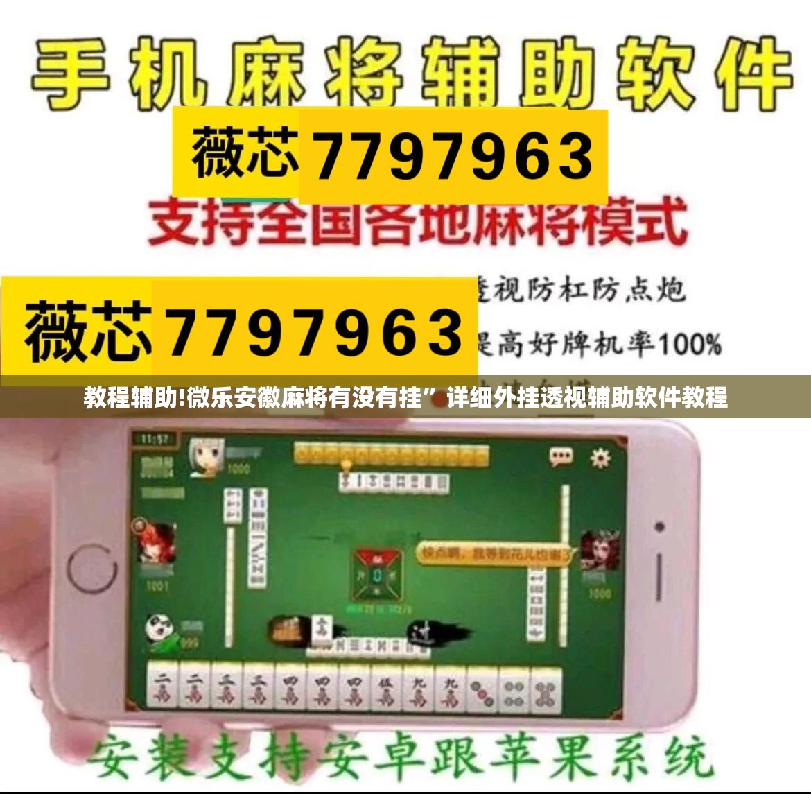 教程辅助!微乐安徽麻将有没有挂”详细外挂透视辅助软件教程