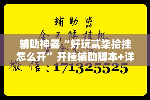 辅助神器“好玩贰柒拾挂怎么开”开挂辅助脚本+详细开挂安装教程