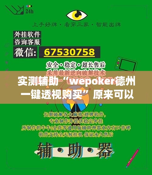 实测辅助“wepoker德州 一键透视购买	”原来可以开挂