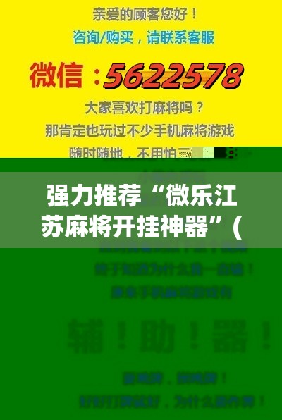 强力推荐“微乐江苏麻将开挂神器	”(辅助神器)开挂详细教程