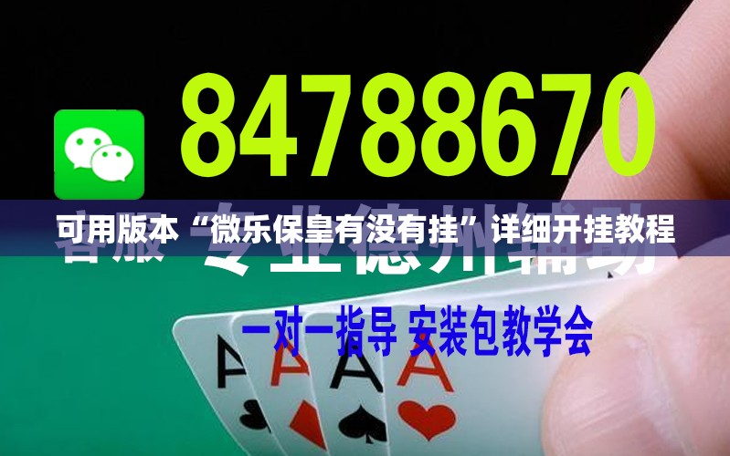 可用版本“微乐保皇有没有挂	”详细开挂教程