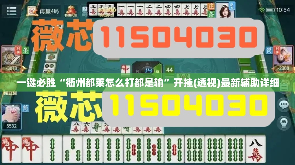 一键必胜“衢州都莱怎么打都是输”开挂(透视)最新辅助详细